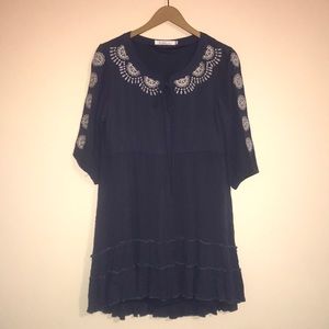 Solitaire Blue Boho Dress
